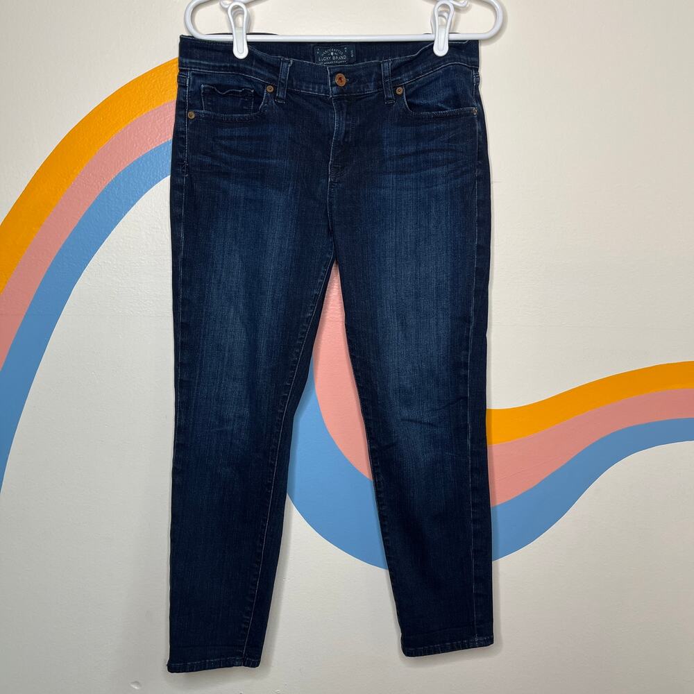 Lucky Brand‎ Charlie Pencil Capri Skinny Jeans Dark Wash Womens 12/31 Blue